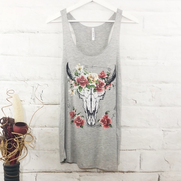 Bull Print Tank - Picture 2 of 3